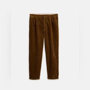 Alex Mill Corduroy Pleated Pants Men’s 36 Brown Saddle Standard Fit Vintage